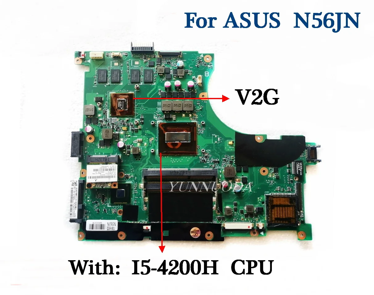 N56J For ASUS N56JN Laptop Motherboard With i5 i7 CPU GT840M 2G GPU N56JN HDMI USB IO board N56JR power Button board 100% Tested