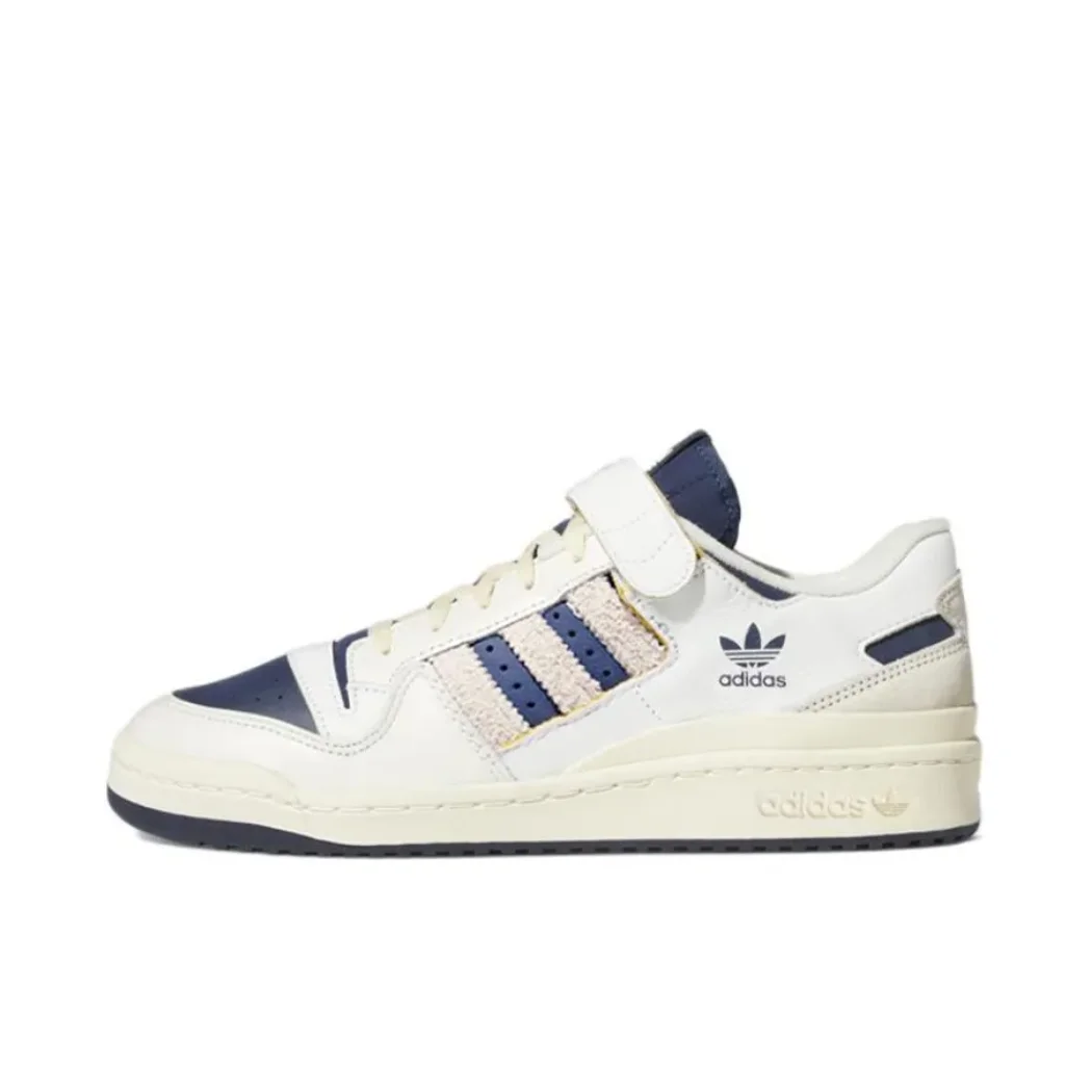 Adidas White and Blue Colorway FORUM 84 Low Fashion Trend Low Top Board Shoes Comfortable Men's and Women's Casual Shoes