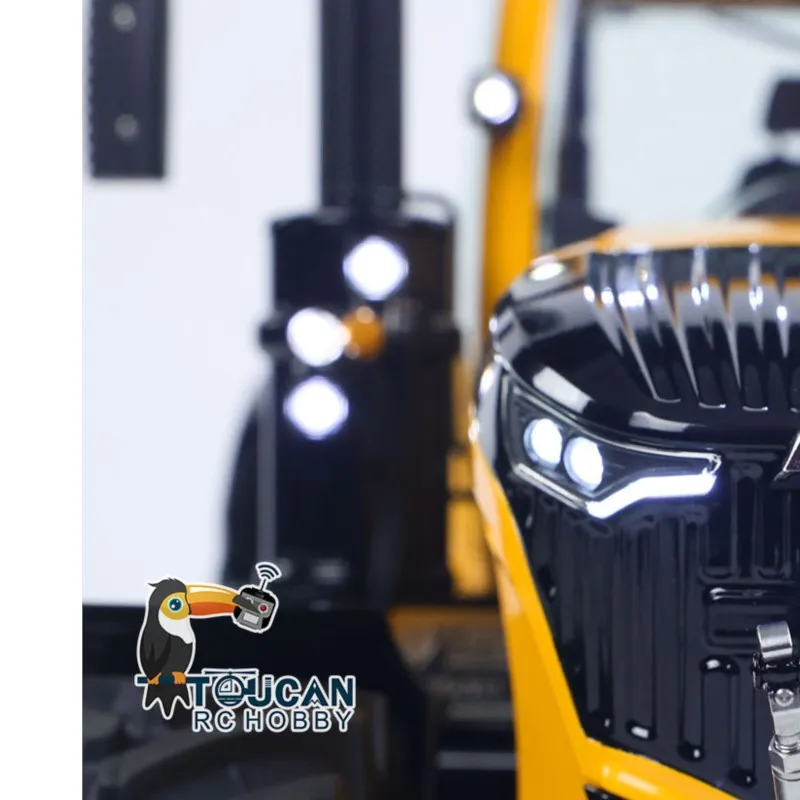 RC Hydraulic Tractor 4x4 1/14 LESU 1050 90% Metal Farm Truck Model PL18EV Lite Radio Upgrade Smoking Sound Machine Car Toy