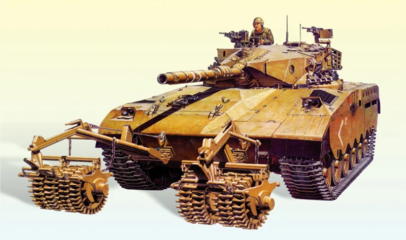 MiniHobby 80107 1/35 IDF Merkava With RKM Mine Roller Tank Model With Motor DIY TH07935-SMT6