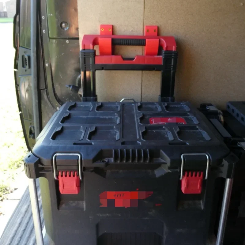 2 Stück Trolley-Haken Rot für Milwaukee Packout Trolley Hochbelastbare Aufbewahrungshaken S&J FAB LTD Werkstatt-Werkzeugorganizer – Detail 5