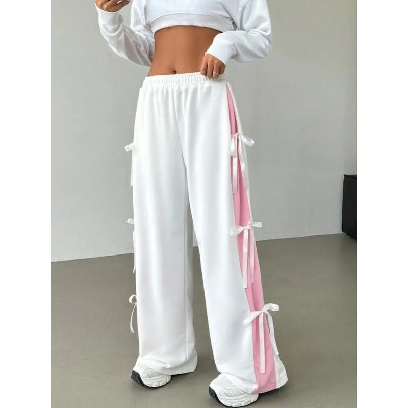 

P 28732 Elastic Waist Sport Pants Neutral Style Casual Harlan Pants Other Material 100% Spring Collection Women's Fashion