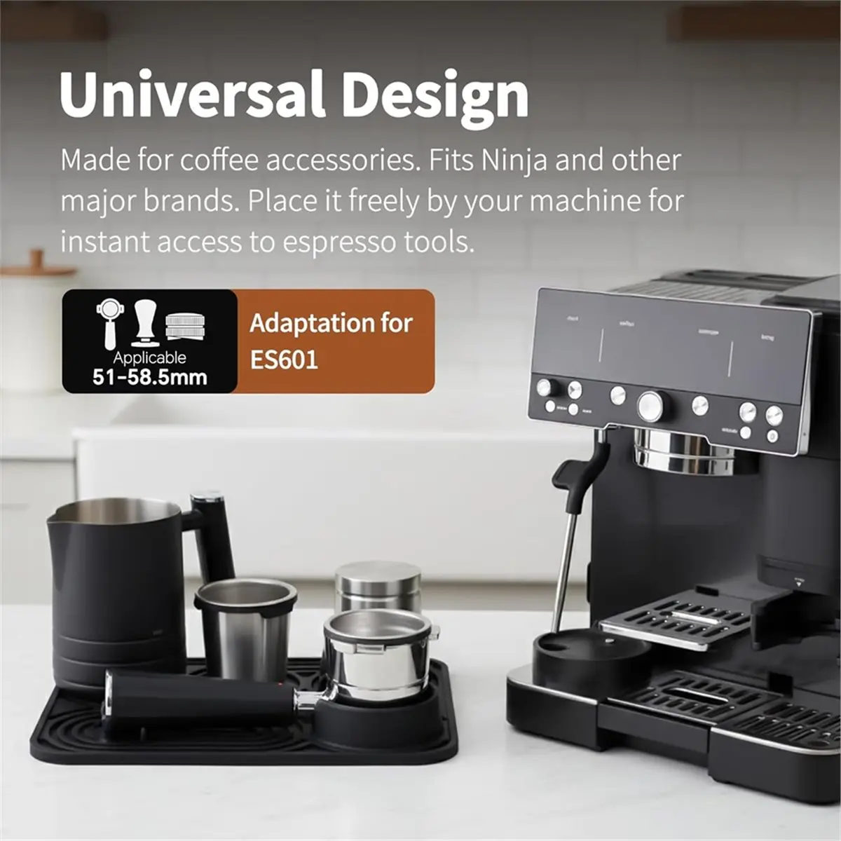 

Appliance Parts 2PCS Silicone Coffee Mat Universal for Luxe Cafe & Other Machines Non-Slip Protects Countertops &Holds Accessori