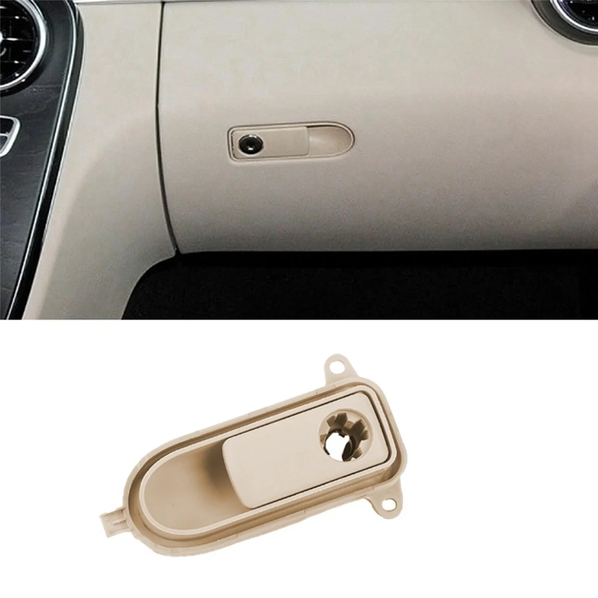 Car Glove Box Handle Cover Lid Toolbox Glove Boxes Cover for Mercedes Benz Vito V Class W447 W448 2016-2022 Beige