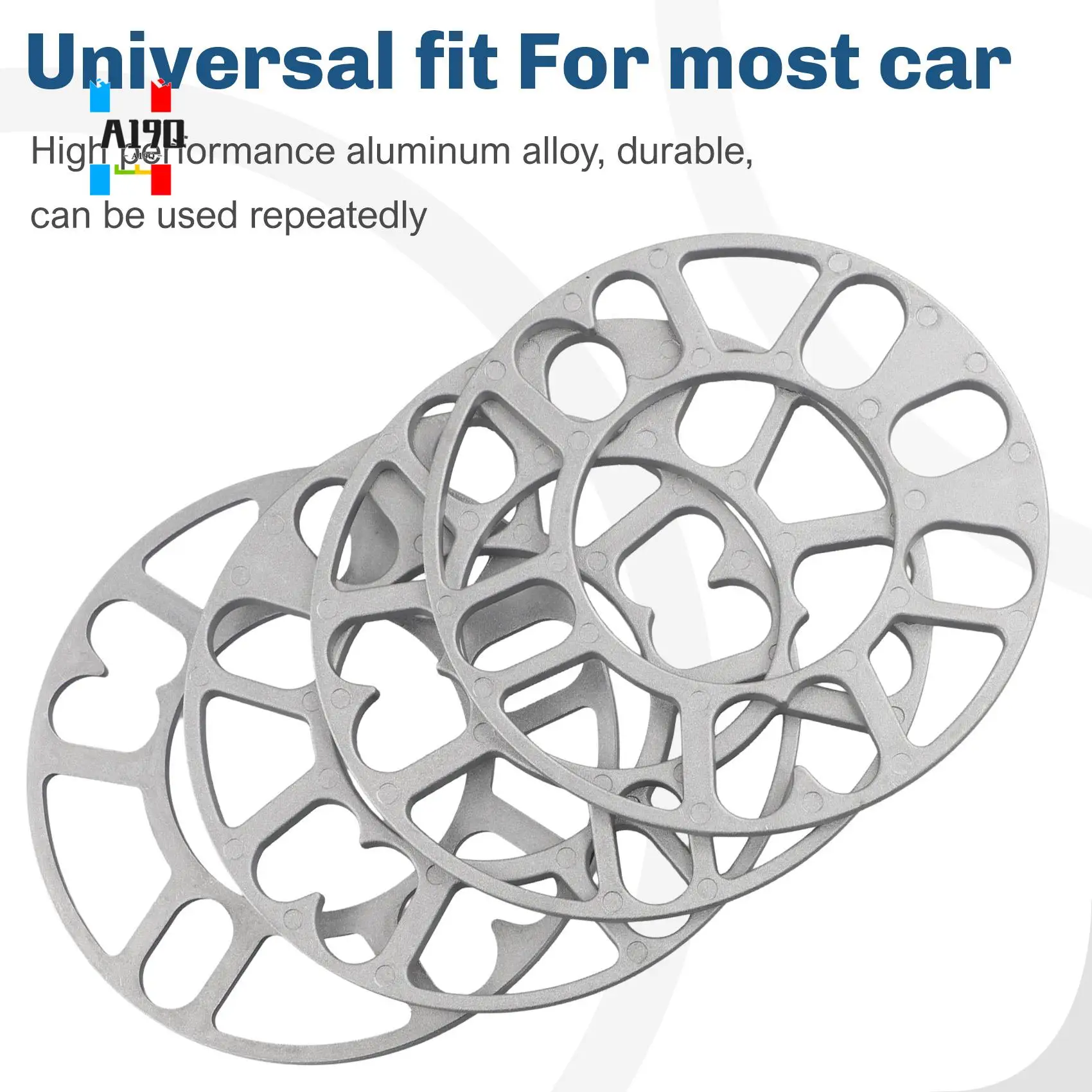 

A19Q-4Pcs Aluminum Wheel Spacers Shims Plate Auto Wheel Spacers Stud For 4X100 4X114.3 5X100 5X108 5X114.3 5X120