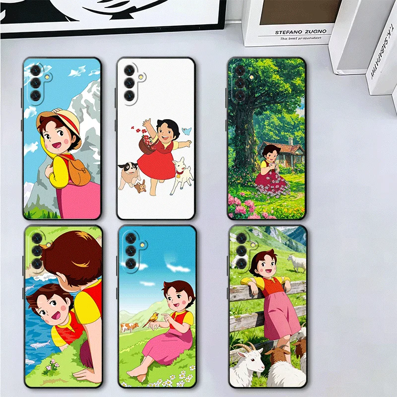 Heidi Cartoon Cute Soft Phone Case for Samsung A17 A37 A57 A16 A26 A36 A56 A15 A25 A35 A55 A14 A24 A34 A54 A13 A23 A33 A53 A52 A