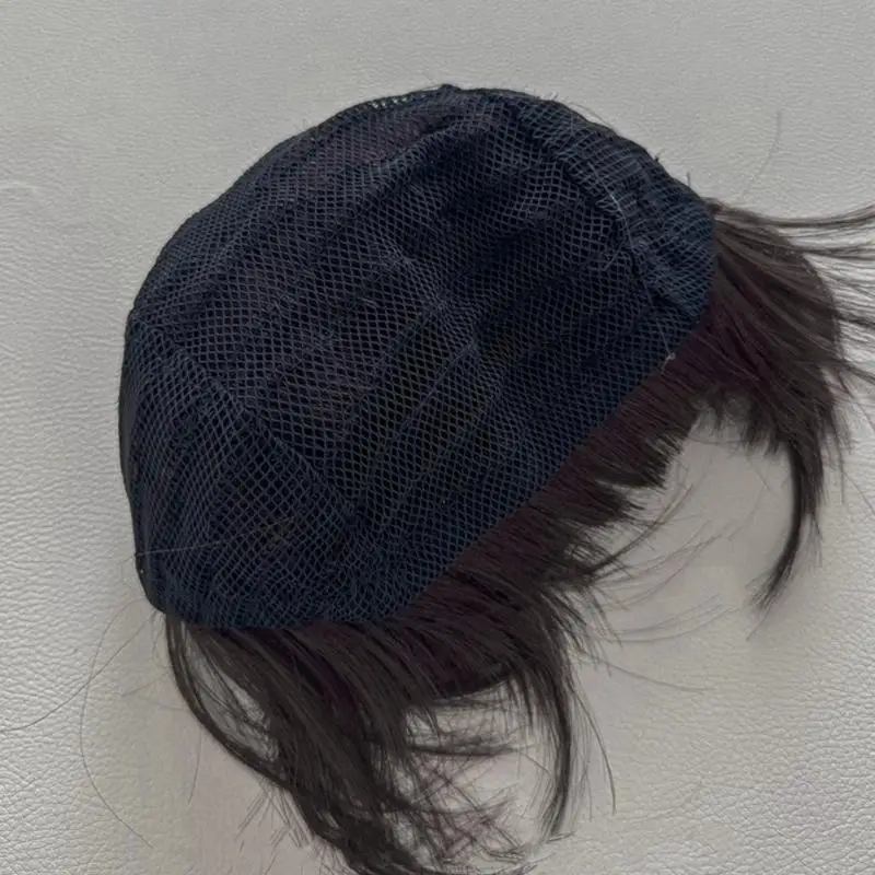 U13F 0-2Y الفتيات شعر مستعار قبعة الفطر هيربيسي قبعات الطفل الخريف الشتاء موضة الشعر المستعار بونيه قبعات التصوير اكسسوارات #2