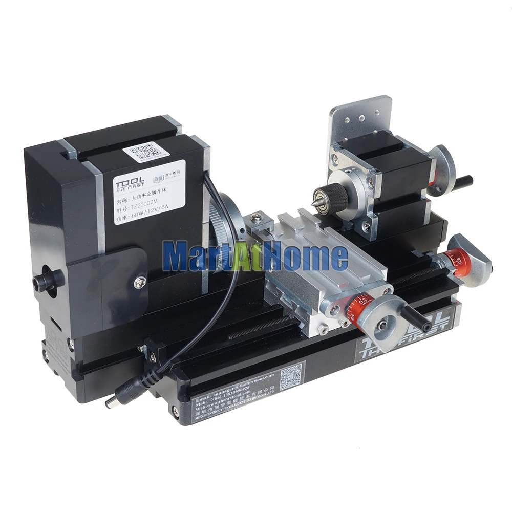Potência Mini Metal Torno Máquina Ferramenta Tz20002m 12000 Rpm Max. Workpiece 135*20 mm Viagem 32*145 mm 60w de Alta