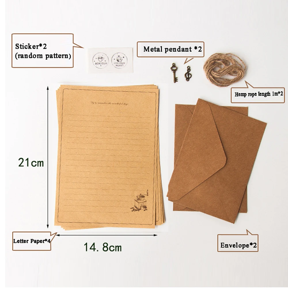 

Letter Supplies Vintage Invitation Envelope Mailers Set Letter Pad Envelopes Letter Paper Kraft Paper Envelope Writing Paper