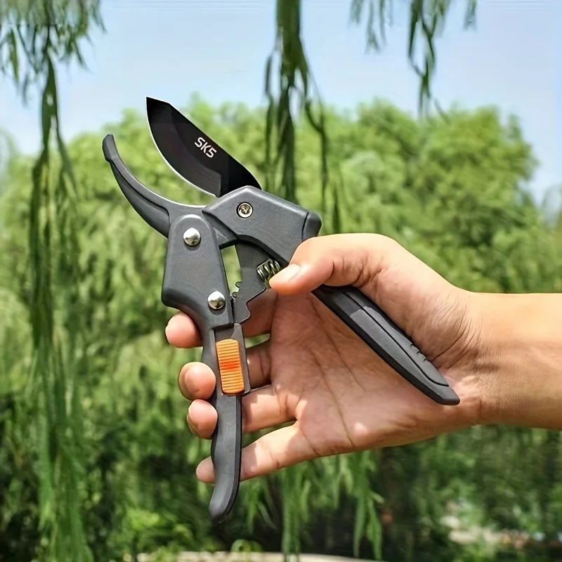 SK5 Steel Garden Pruning Shears Multifunctional Fruit Picking Scissors Tree Branch Cutter Flower Trimming Gardening Tools
