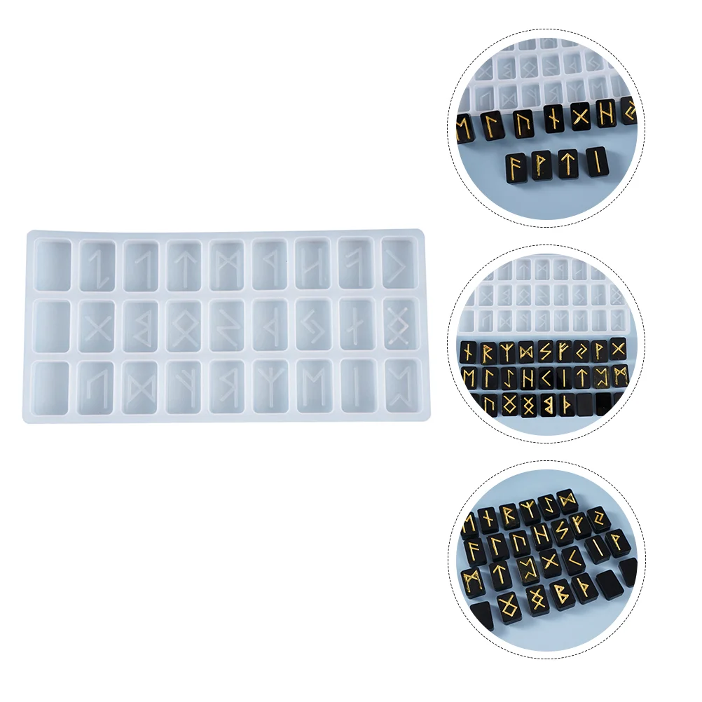 

Divination Mold Silicone Supplies Creative Letter Decor Epoxy Ice Cubes Silica Gel DIY Craft