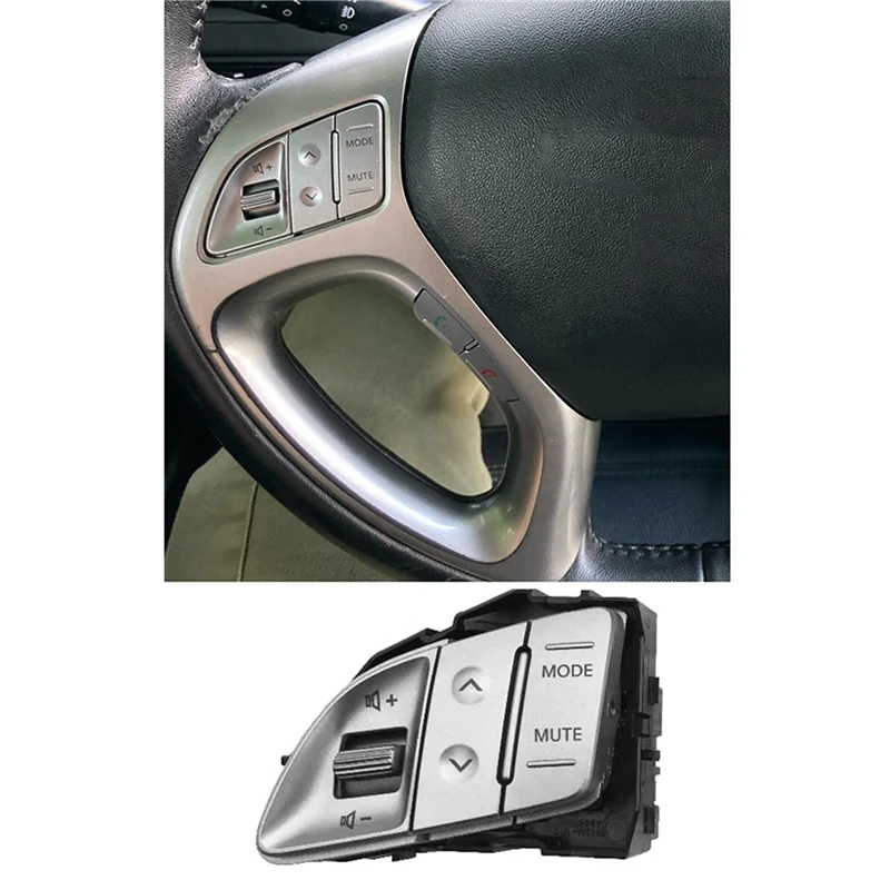 

5X Multi-Function Steering Wheel Button Volume Adjustment Button Cruise Control For Hyundai Tucson IX35 2010 -2014 A