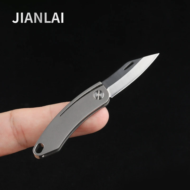 

Pure Titanium Mini Knife Sharp Demolition Express Knives Keychain Pendant Letter Opener Unboxing Knife Portable EDC Tool