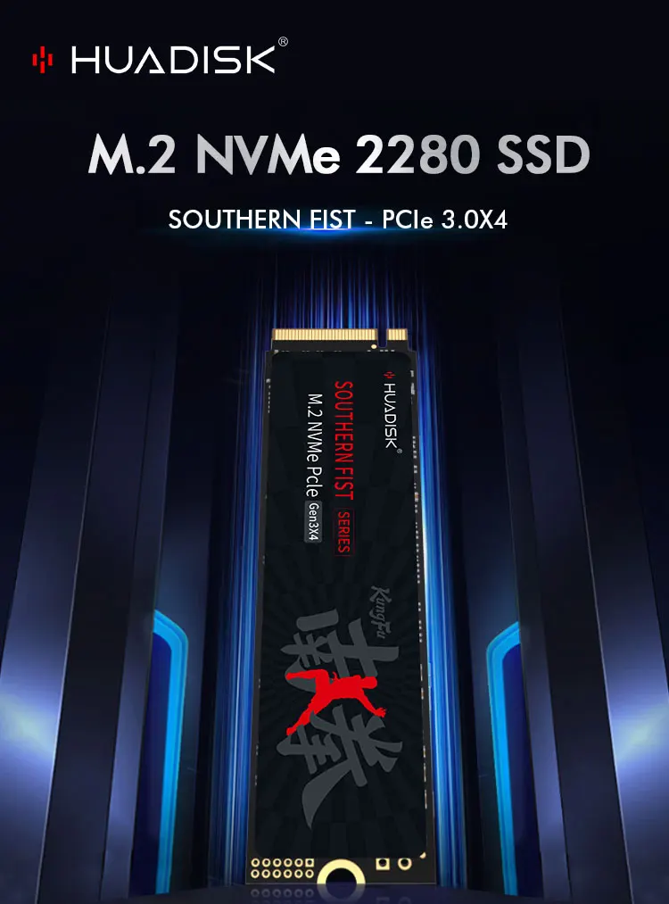 HUADISK SSD NVMe M2 1 TB 512 GB PCI-e 3.0X4 interne Festplatte 2280 SSD 256 GB 128 GB Solid-State-Laufwerk für Desktop-PC Laptop – Detail 7