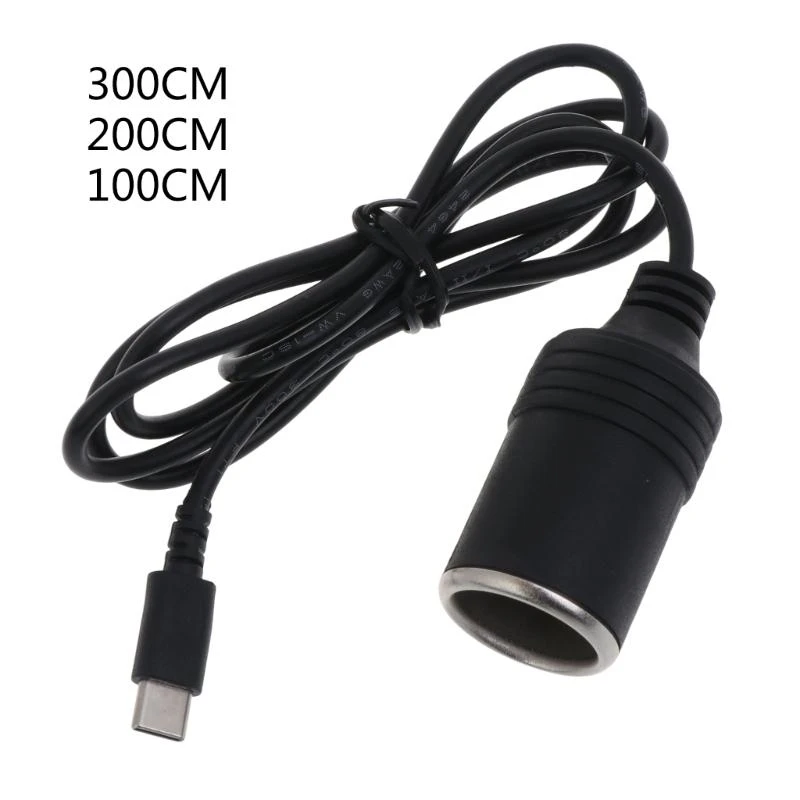 

G6DC USBC to Car Cigarette-Lighter Cable Converter USB Cigarette-Lighter Adapter