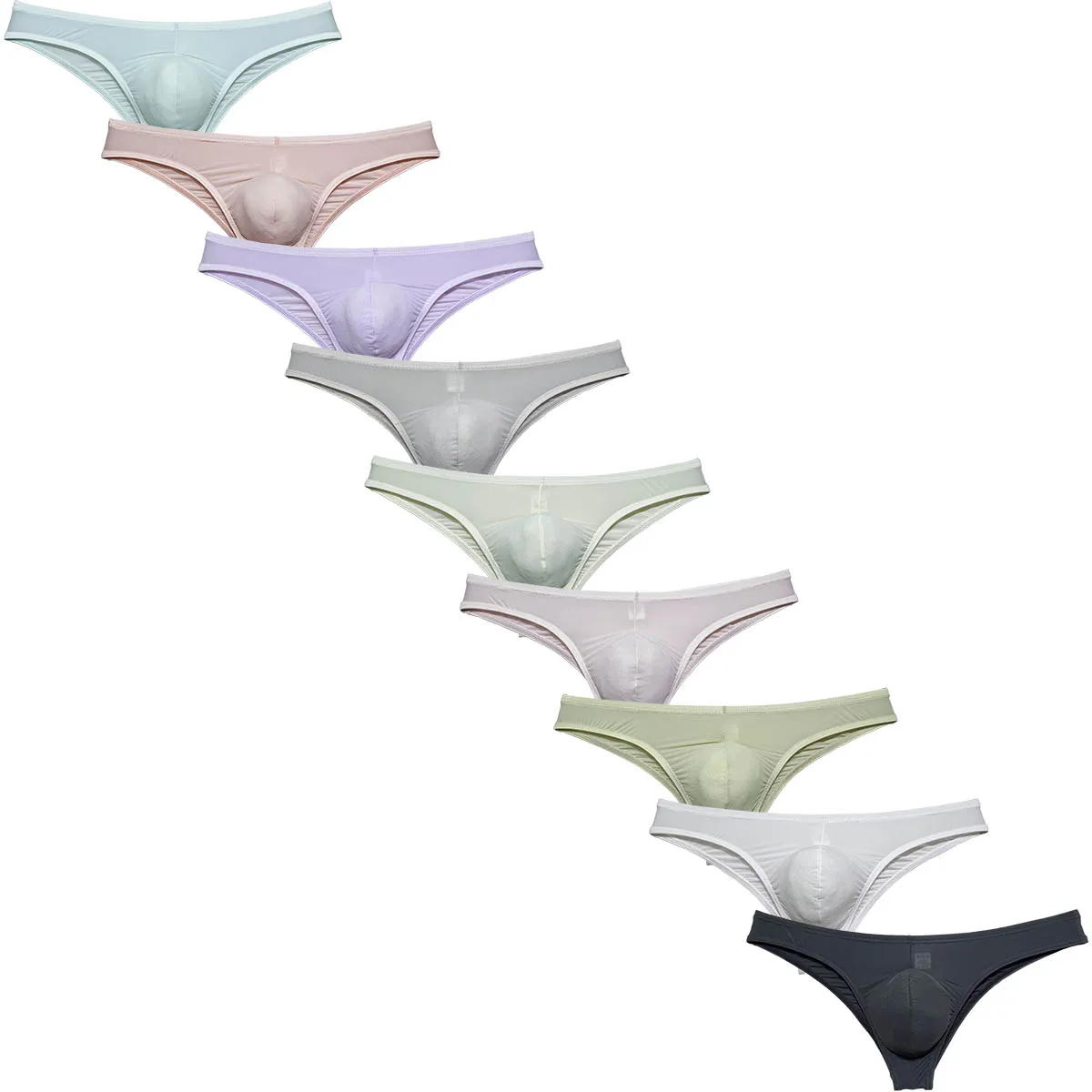 

Low Cut Brief Men's Underwear Bikini Male Briefs Ice Silk Enhancing Pouch Tangas Hipster Ultrathin Soft Comfy Underpants Beach