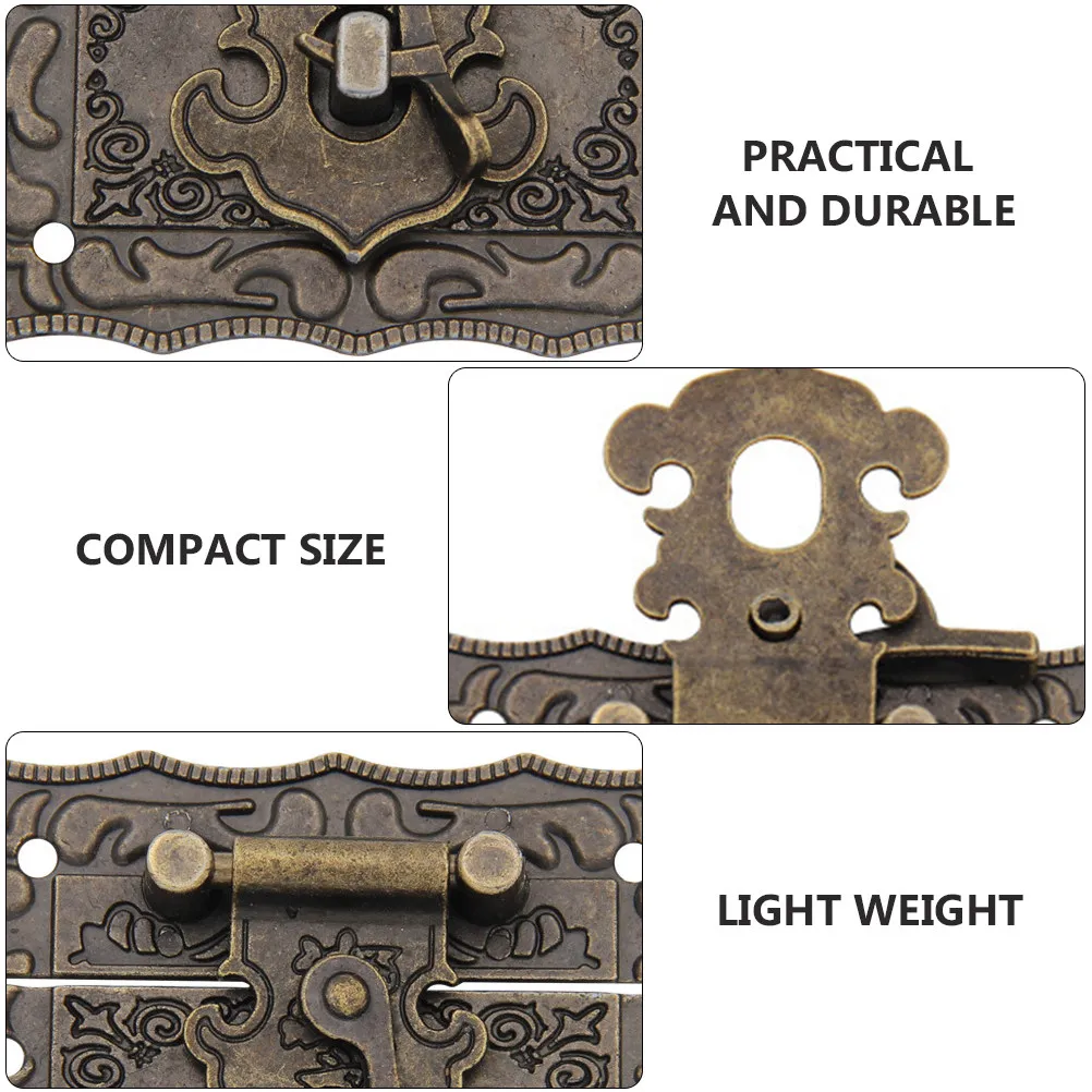 Heavy Duty Wine Bottle Buckle Latch Set – 3pcs Zinc Alloy Retro Cabinet Door Storage Box Furniture Accessory