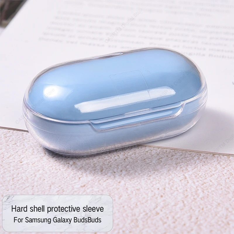 حالة لسامسونج غالاكسي براعم زائد شفافة الصلب PC حالة غطاء ل غالاكسي براعم سماعة لاسلكية غالاكسي براعم حالة