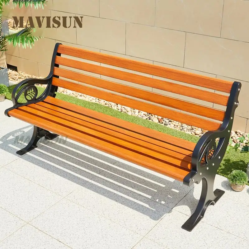 สวน Backyard Bench โลหะ Bronze Park Wrought Iron เก้าอี้อลูมิเนียม Lounge เก้าอี้ระเบียงสวน Bench