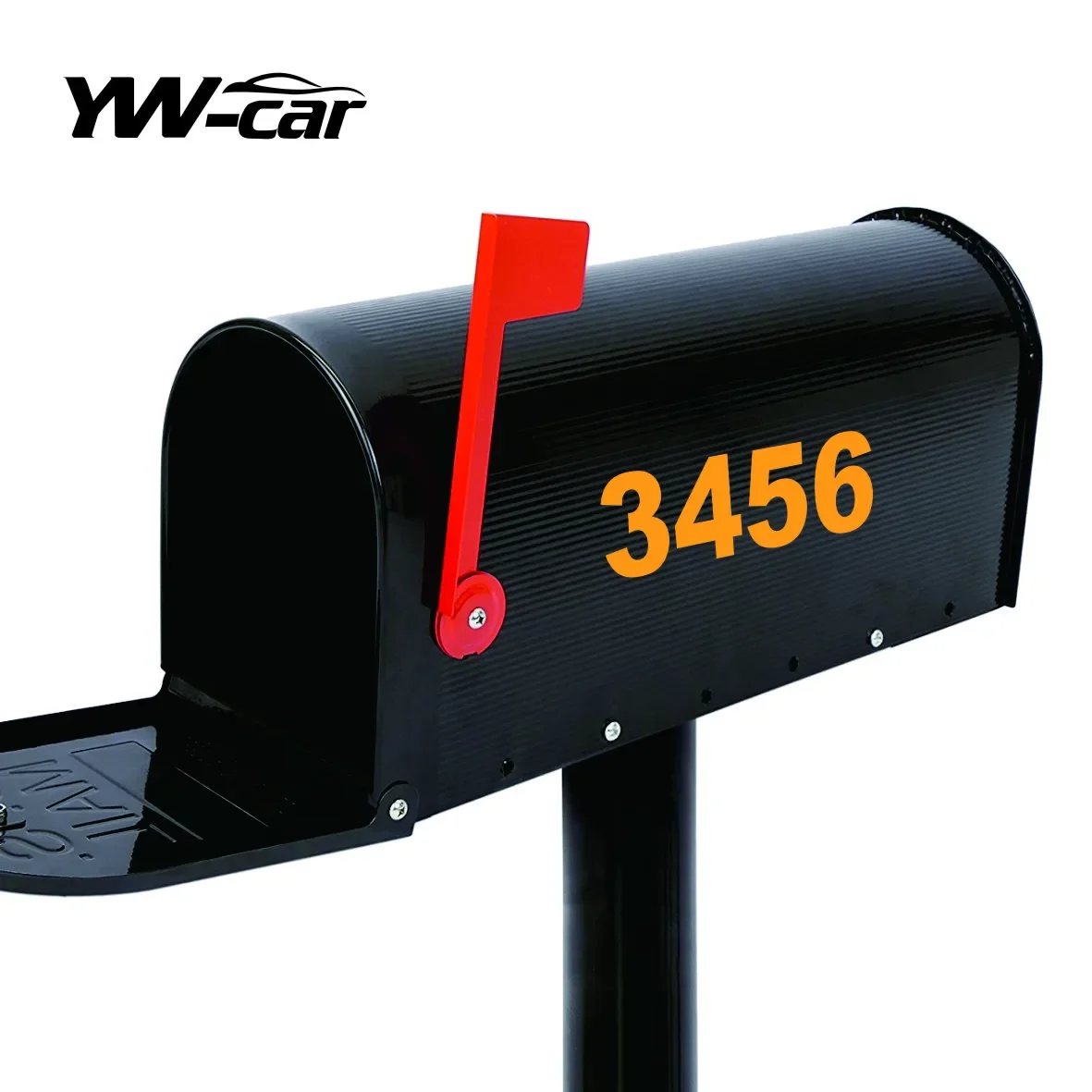 2Pcs Car or House Door Street Address Mailbox Number Digits Numeral Car Room Gate Vinyl Decal Reflective Stickers White Black