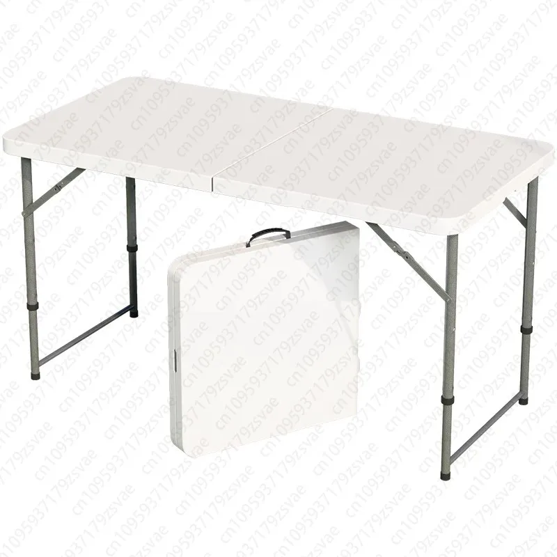 Outdoor folding table, portable camping plastic dining table and chair that can be raised and lowered