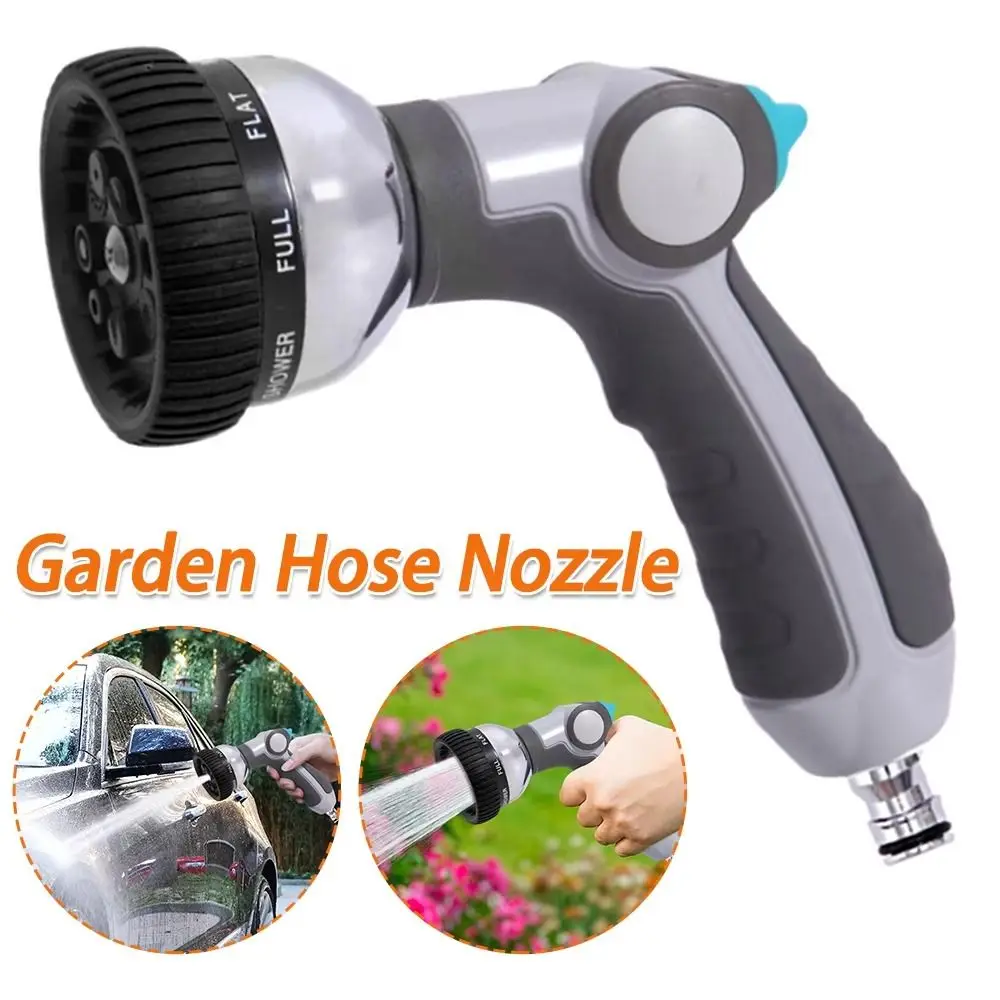 

High Pressure Garden Hose Nozzle Watering Plant Corrosion-resistant Metal Spray Nozzle Durable Lawn Washing Water Hose Sprayer
