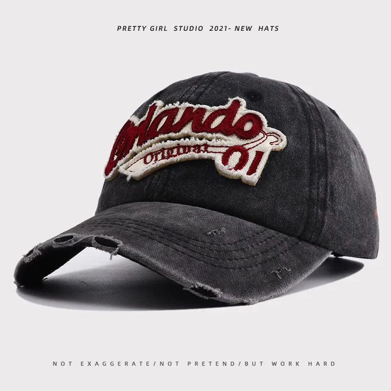 

Unisex Vintage Washed Denim Baseball Cap - Premium Retro Style