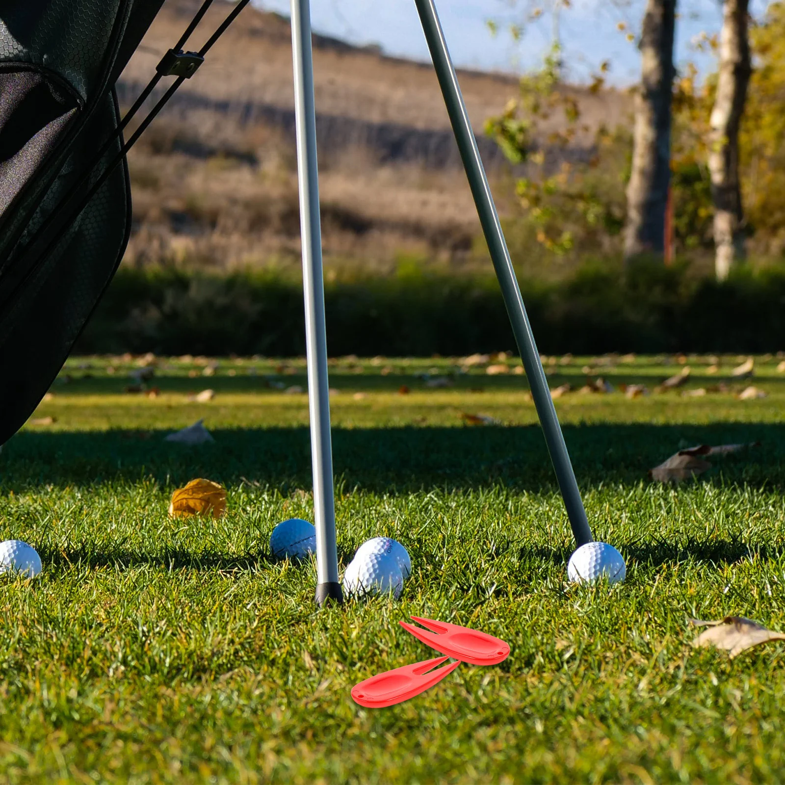 5Pcs Plastic Golf Divot Repair Fork Streamlined Design Turf Restoration Tool Pocket-Friendly Non-Scratch Surface for Easy Carry