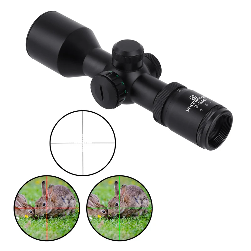الجملة OEM ODM الأسهم البصرية التكتيكية تلسكوبي البصر 3-9X40 SFP للصدمات 800 جرام نطاق الصيد ميراس تلسكوبيكا