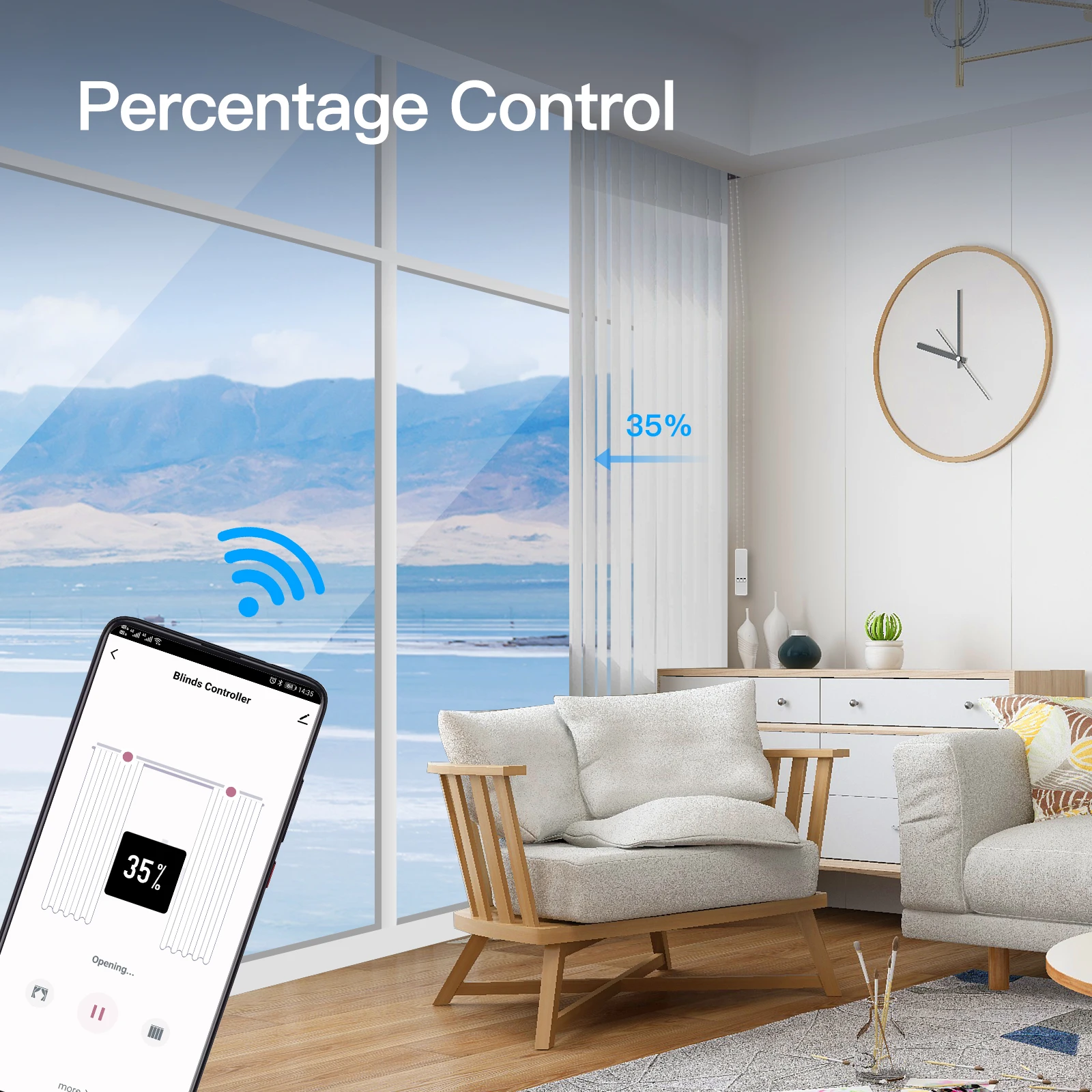 MOES Tuya WiFi Smart Motor Elektryczne rolety łańcuchowe Shade Shutter Drive Zestaw zdalnego sterowania RF Smart Life App via Alexa/Google