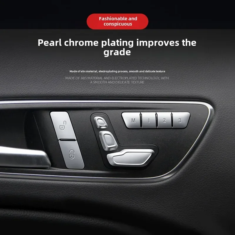 Кнопка подъема окна автомобиля, наклейка на панель переключателя, Стайлинг для Mercedes Benz A B C Class W204 W212 GLA GLK CLA GL ML GLE