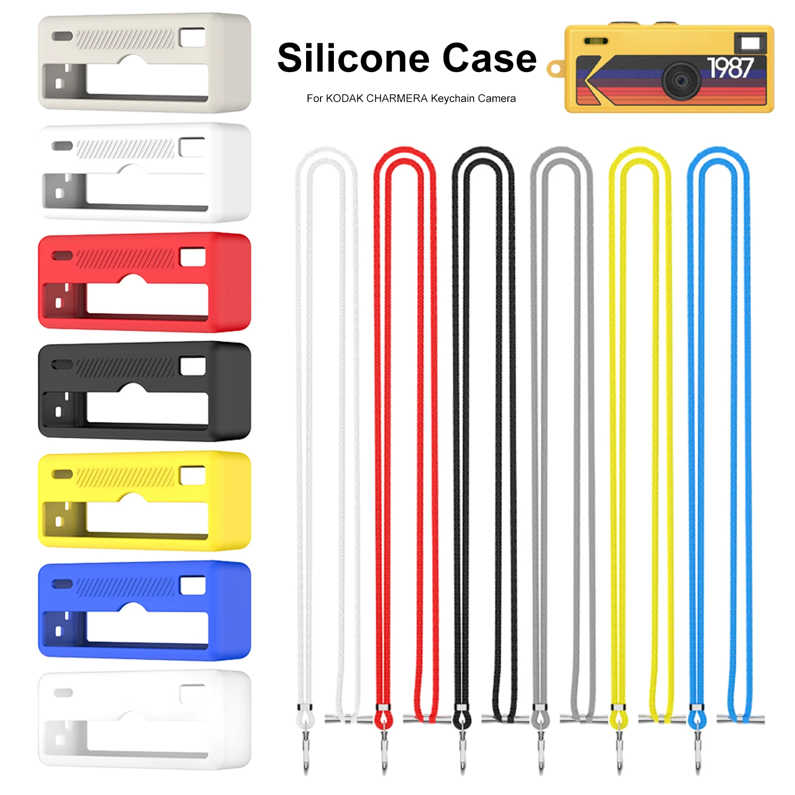 Soft Silicone Protective Case For KODAK Charmera Keychain Digital Camera Skin Cover Anti-Drop Guard For Kodak Charmera Accessory