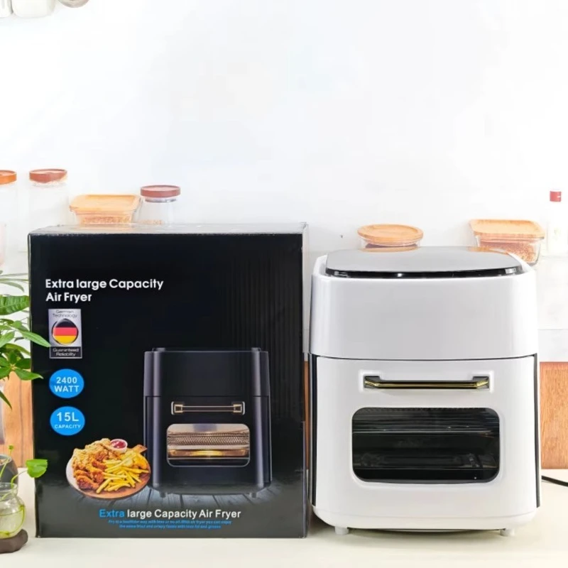 

Large 15L Intelligent Fully Automatic Electric Air Fryer Household Plastic French Fries Oven Machine Visual Touch Features