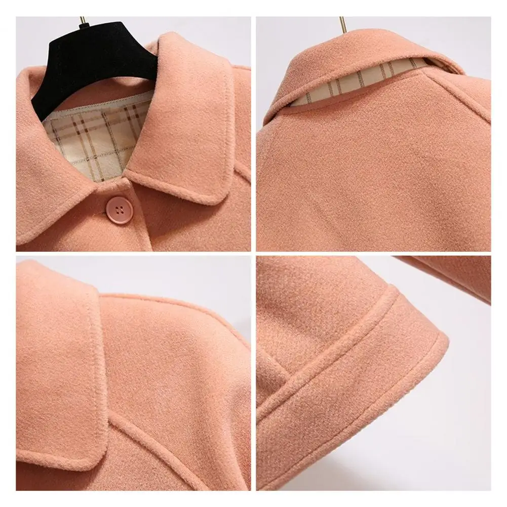 

Модные женские короткие пальто с круглым вырезом и длинным рукавом, однобортные куртки, женские осенне-зимние офисные женские дорожные пальто, пальто