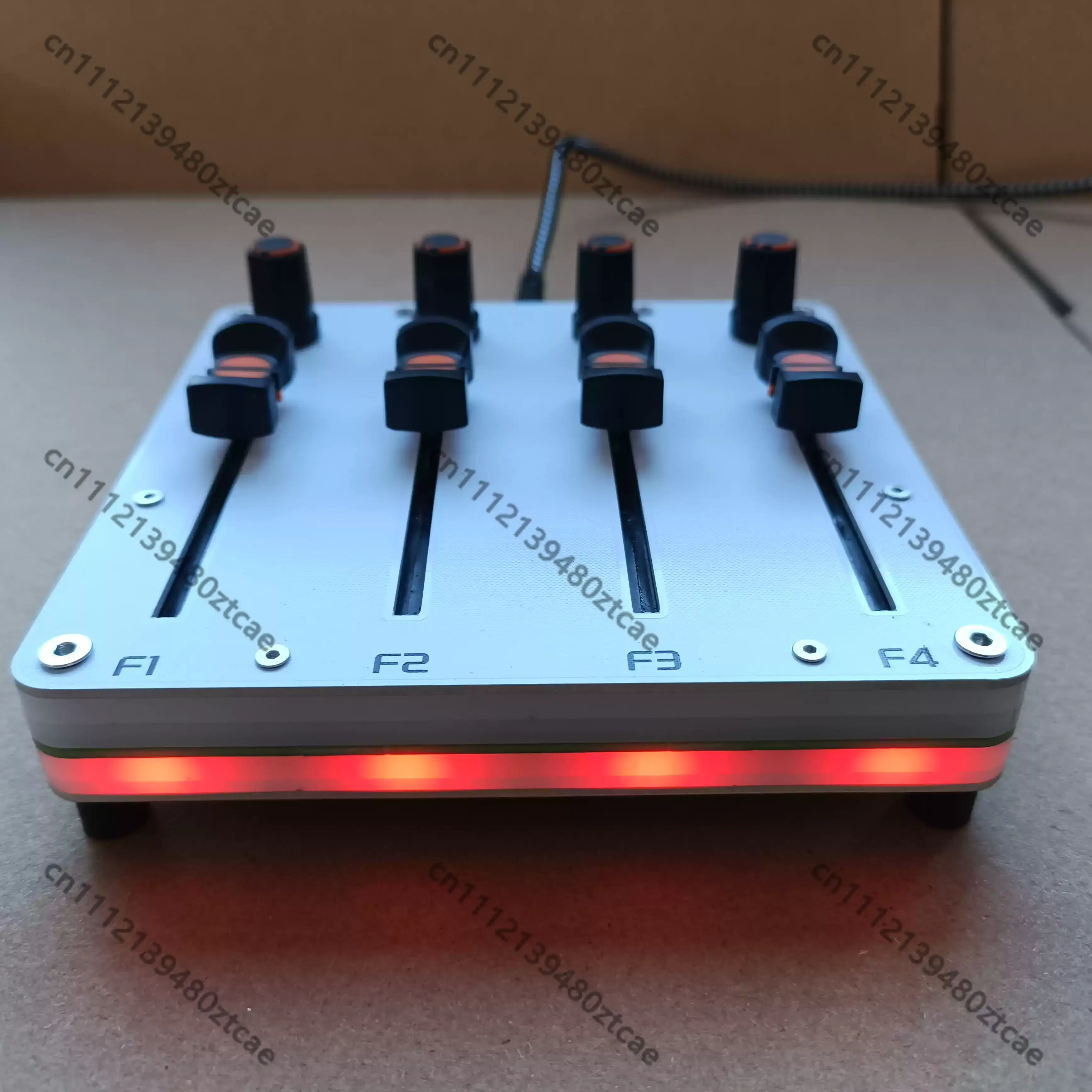 4 Control Knobs 4pcs 45mm Pushrod Fader MIDI Controller USB Custom CC Mapping For Computer Music Production Software