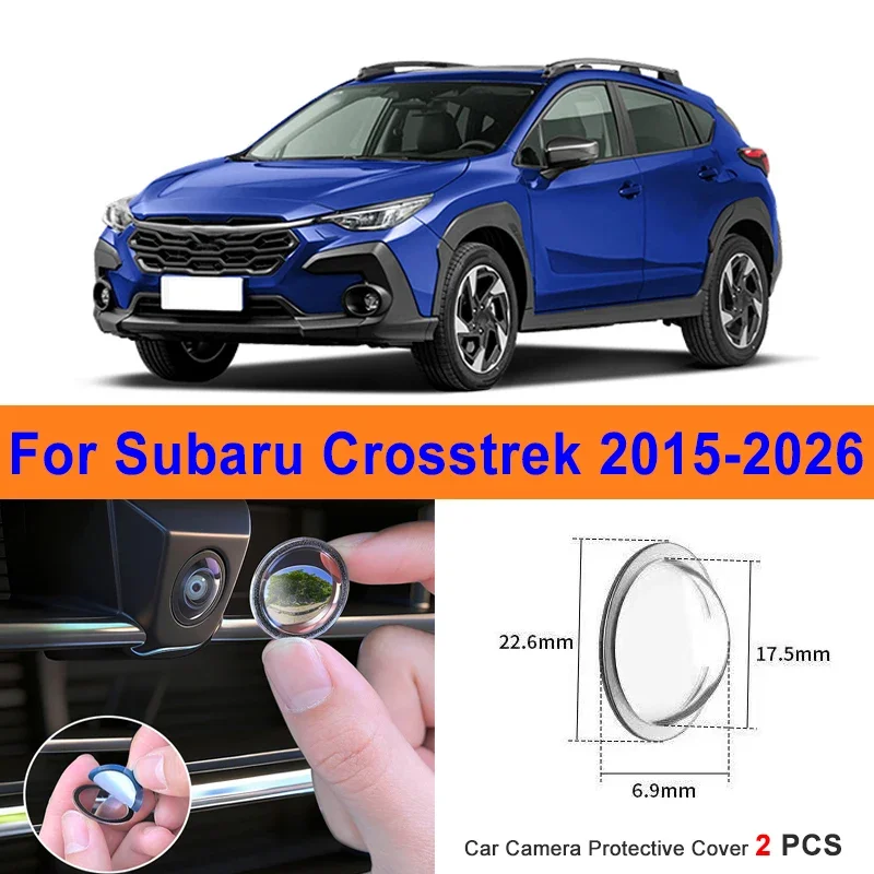 

360 Reverse Image Car Camera Cover Anti-Scratch PC Lens Protector Stickers For Subaru Crosstrek 2015-2026 2Pcs