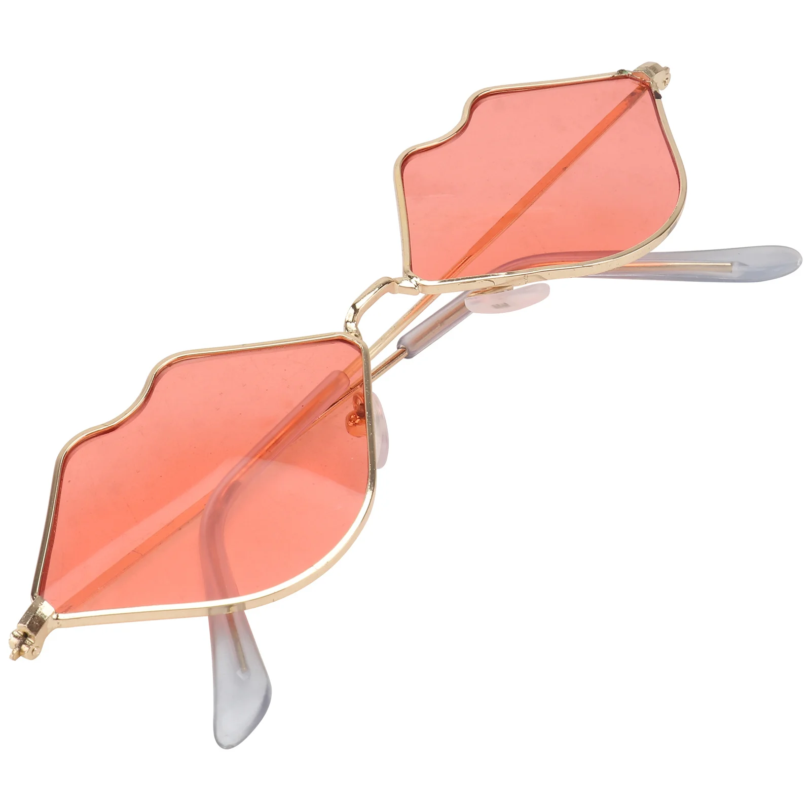 

MOBUTOFU 1 Pair Fashion Oversized Sunglasses for Men Women LED Prism Heart Cool Rave Party Prom Favors Metal