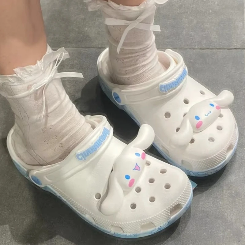 

Clear Warehouse Cinnamoroll Cartoon Anime Peripheral Slippers Outdoor Casual Shoes High Aesthetic Value Parent-Child Shoes
