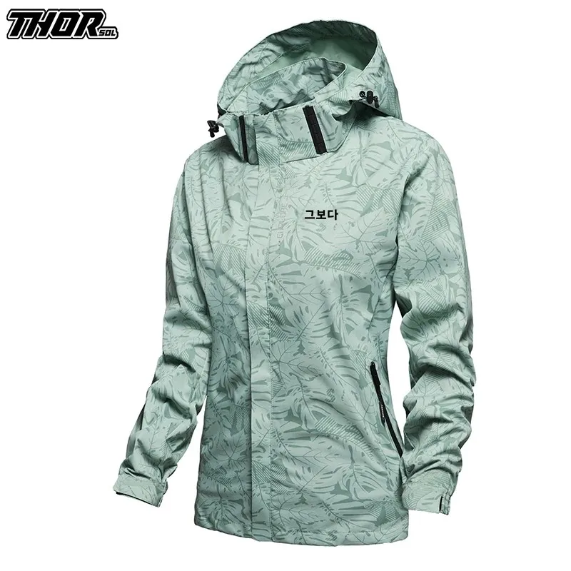 THORSOL Ropa Mtb Enduro 여성 하이킹 스포츠 후드 코트 여성용 방수 사이클링 자켓 산악 자전거 윈드 브레이커 자전거 착용