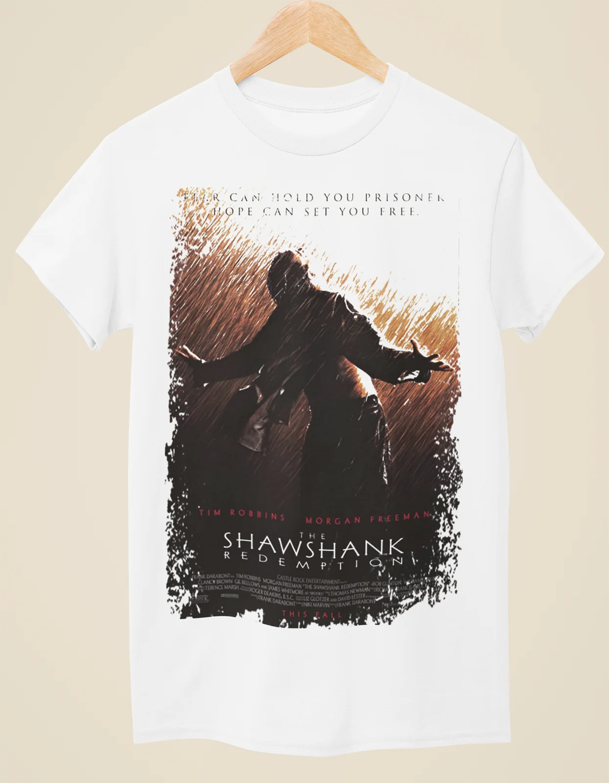 The Shawshank Redemption - Movie Poster Inspired Unisex White T-Shirt