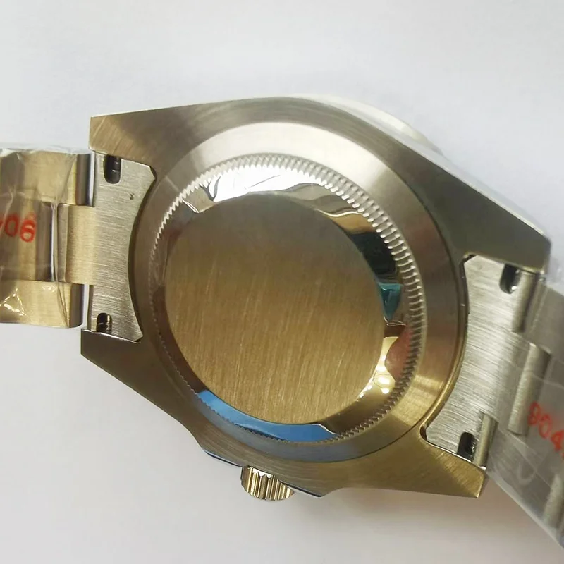 40mm GMT 시계 케이스 NH34 NH35 NH36 사파이어 유리 Oy-ster 팔찌 세라믹 베젤 사이클롭스