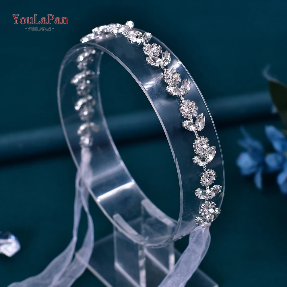 

YouLaPan Alloy Crystal Bridal Sash Belt Shiny Wedding Dress Belt Evening Gown Belt for Party Woman Belt Waist Sash SH309