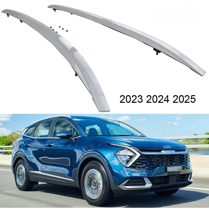 Hot Aluminum Alloy Roof Rack Luggage Rack Side Rails Roof Rails For Kia Sportage 2022 2024 Original Hole Screw Fixing