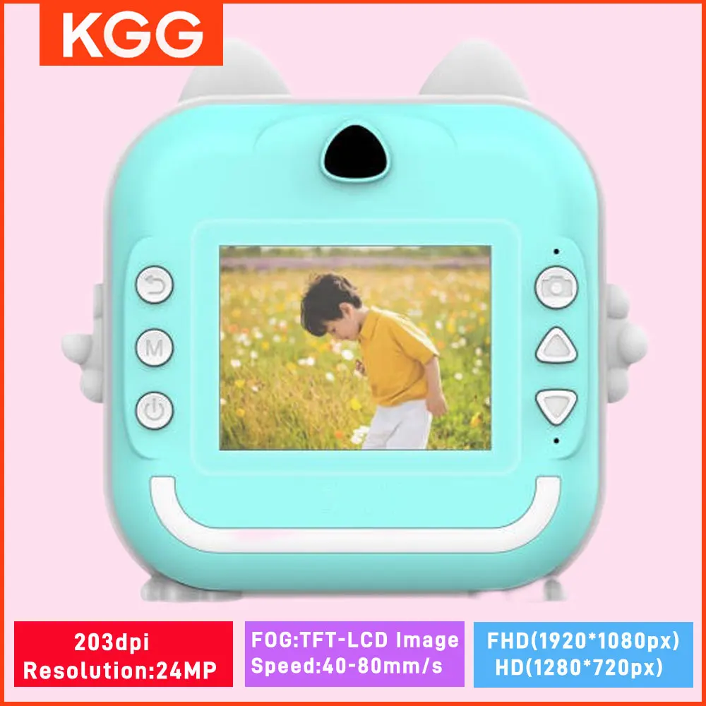 

Kids Camera Instant Print Boys Girls Gift Children Digital Video Camera Photo Thermal Printing Educational Toys Christmas Gifts