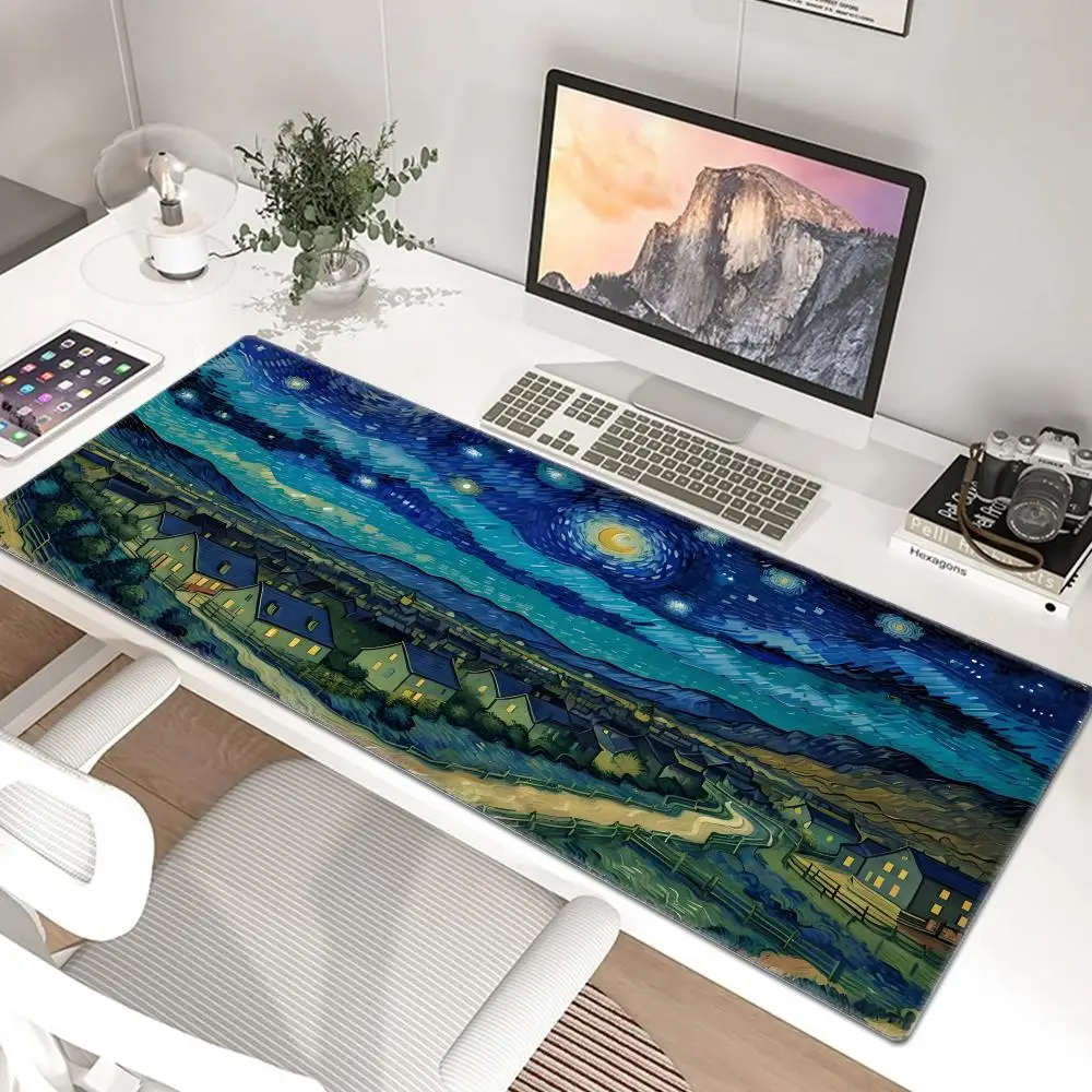 Van Gogh Art Mouse Pad Gamer XL New Large Home HD Mousepad XXL Playmat Soft Office Non-Slip Carpet