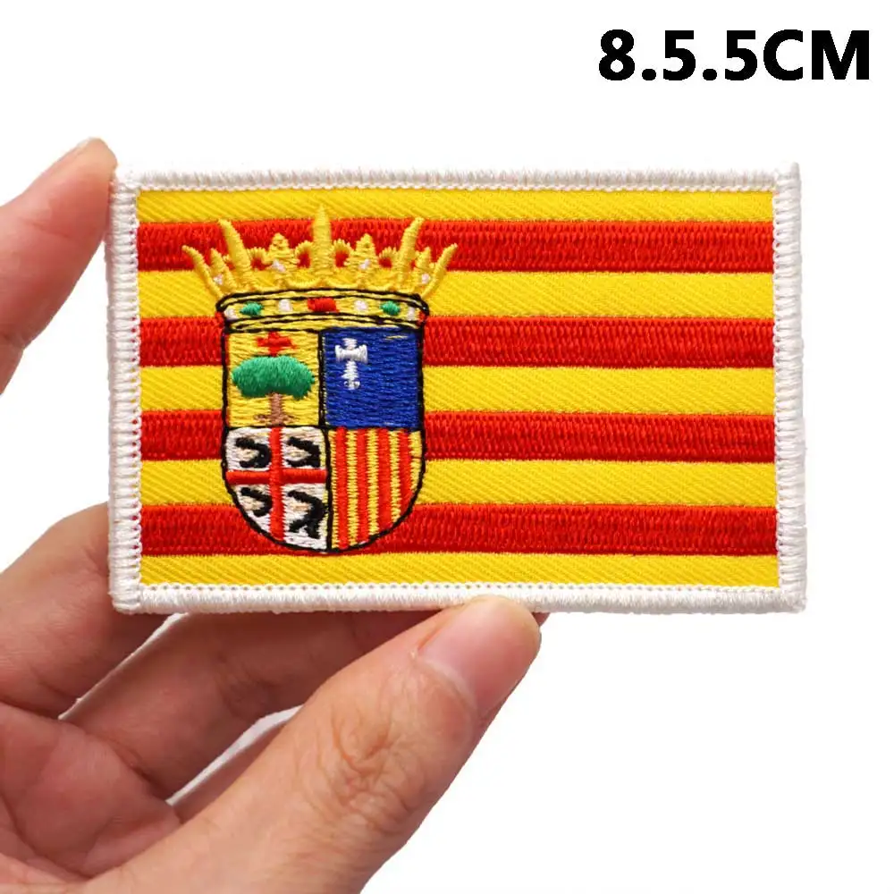 ES Flag Tactical Embroidery Patches with Hook and Loop Backing for Backpacks Clothing military Accessories