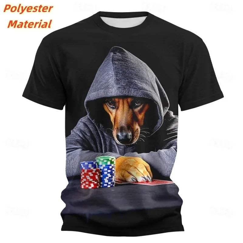 

Animal Dog Beer 3D Print Sports Quick Dry Breathable Men T-shirt Outdoor Street Casual Fashion Fitness Trend Short Sleeve Summer