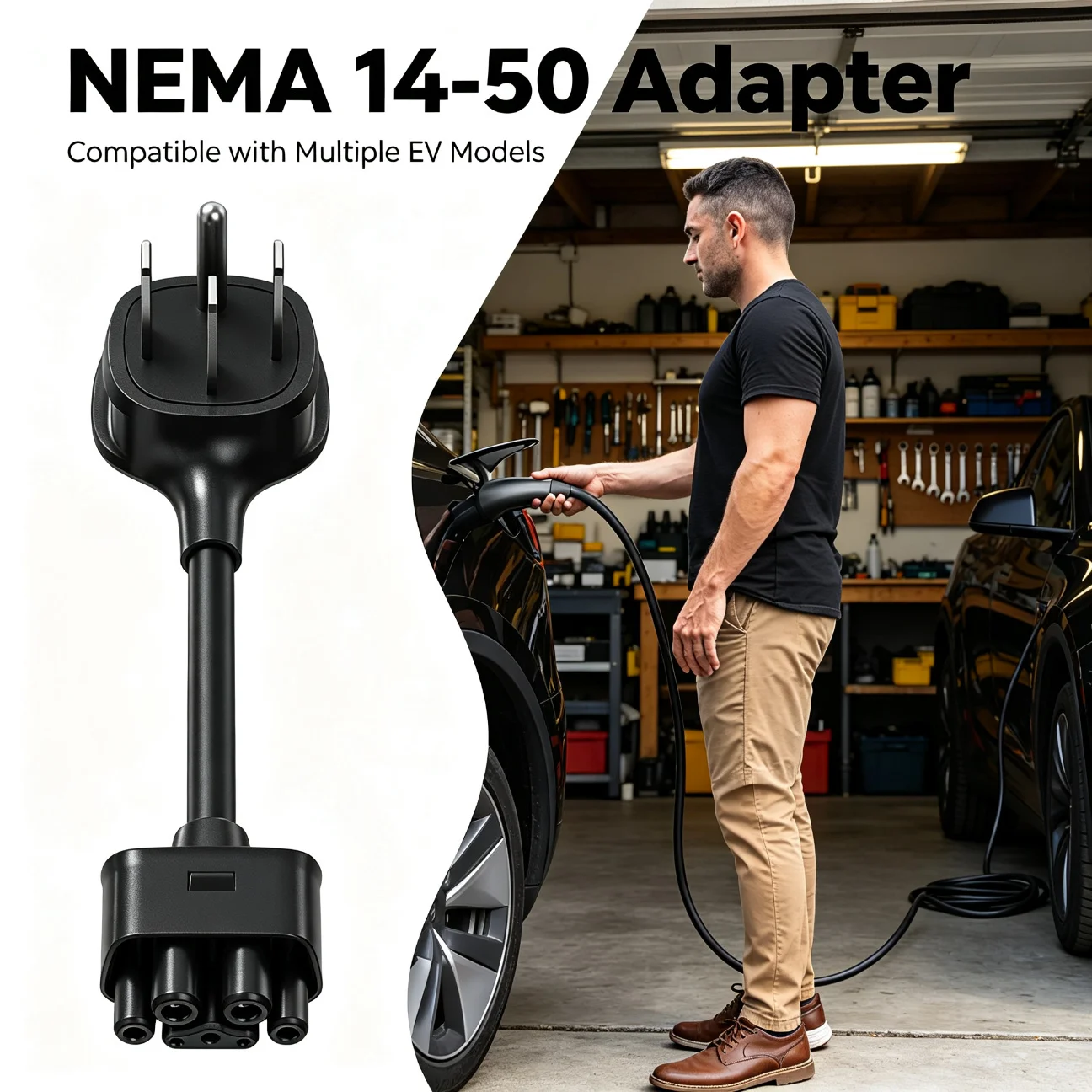 Mobile Portable Charger NEMA 14-50 Adapter for Tesla Gen 2 Connects To A 32 Amp 250V for Tesla Model 3/Y/X/S/Cybertruck