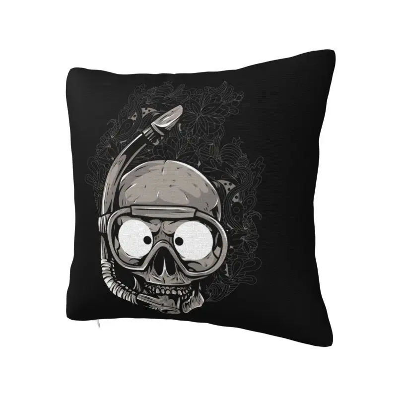 Nordic Style Scuba Skull Dive Diver Cushion Cover 45x45cm Soft Throw Pillow Case Sofa Chair Square Pillowcase Bedroom Decoration