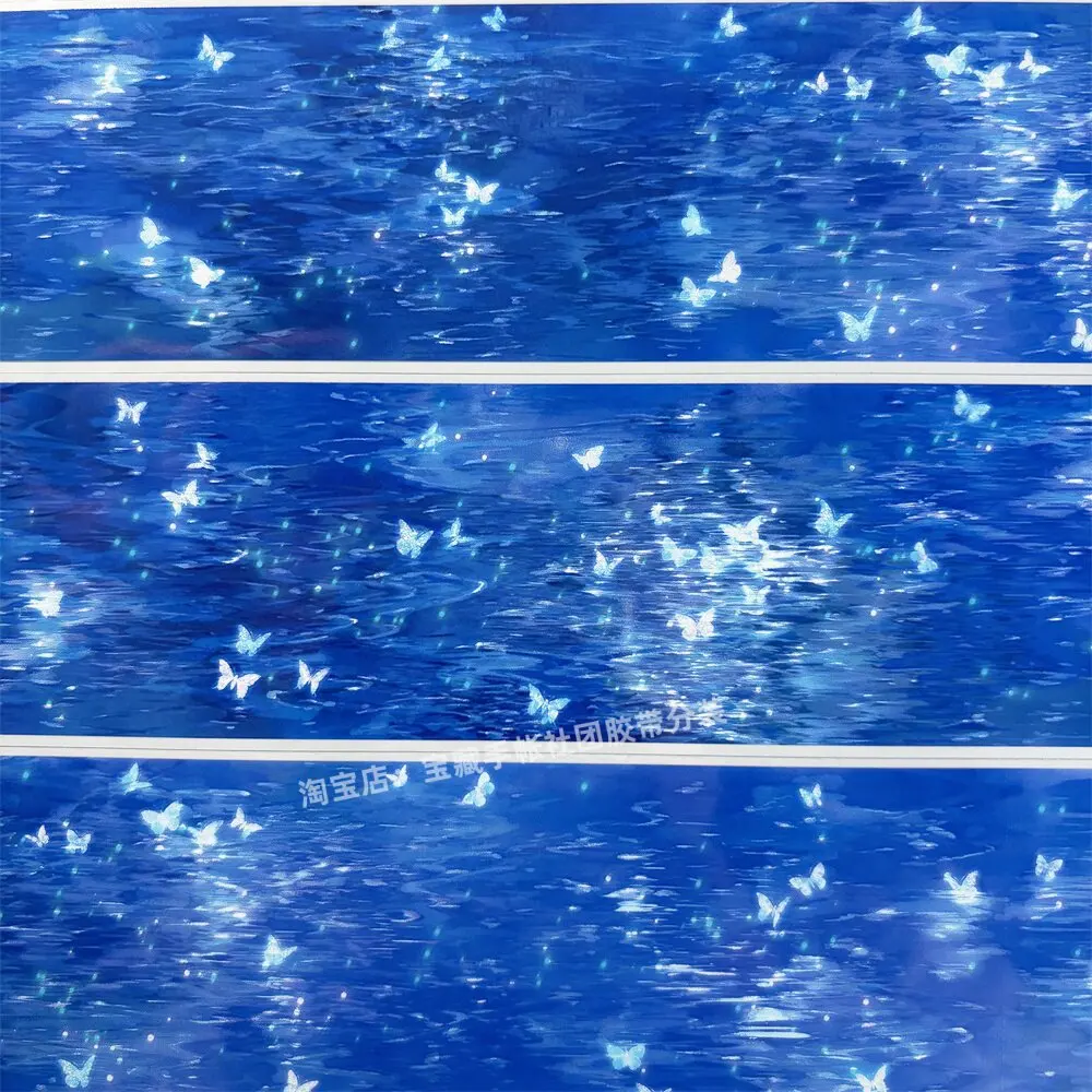 

Journal Washi Pet Tape Butterfly Sea Dream Zero Blue River Night Sky Flash PET Scrapbooking Collage Sticker Card Making
